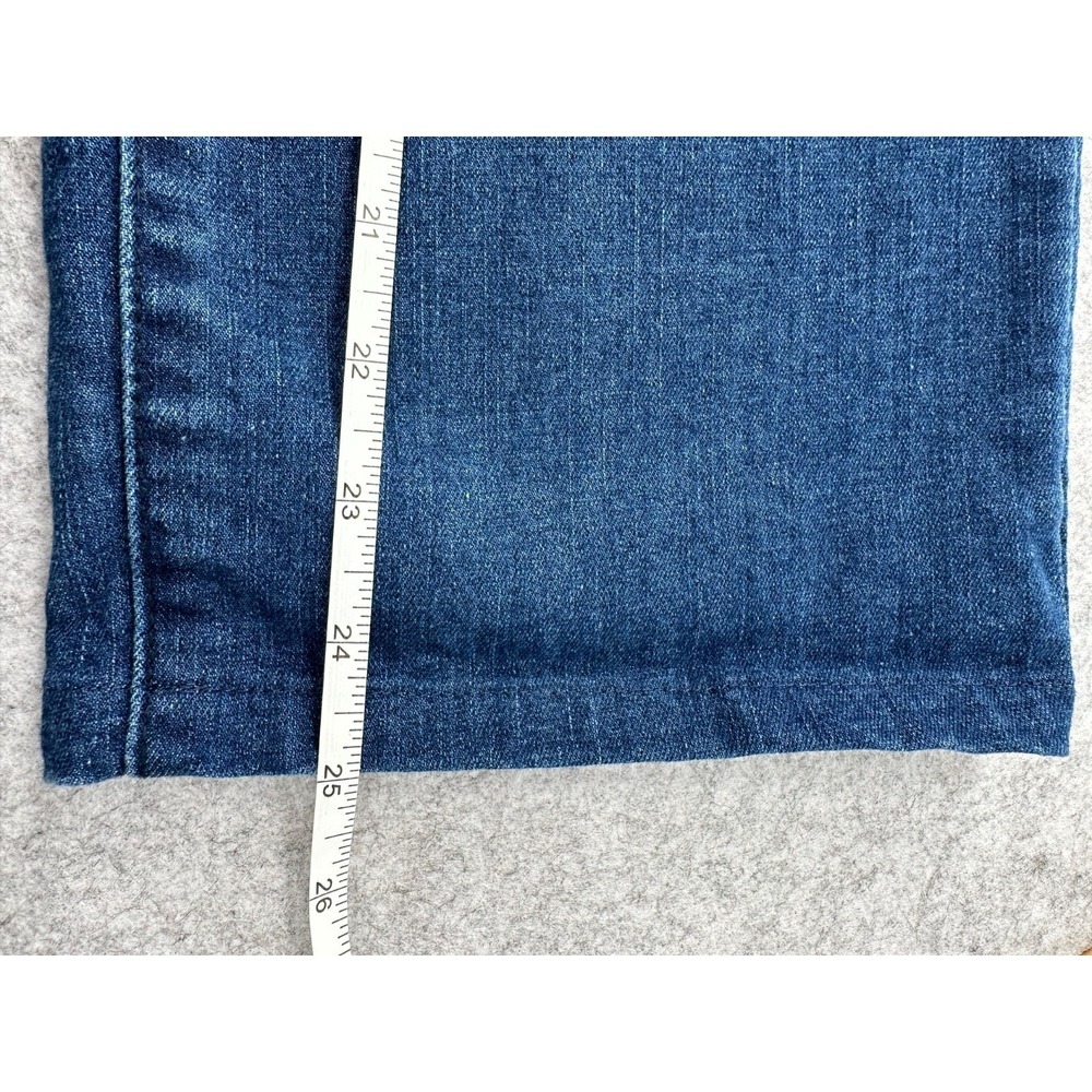 MEASURE MADE Straight Leg Jeans Mid-Rise Blue Stretch Denim Women's Size 36x25 - Picture 7 of 10
